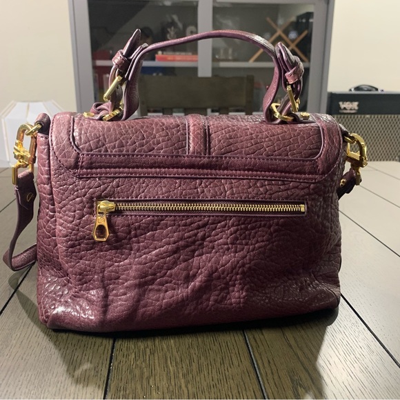 Authentic Tory Burch 797 Plum satchel - Picture 2 of 6